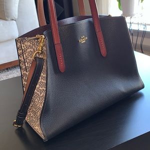 Coach Leather Handbag with Crossbody Strap NEW